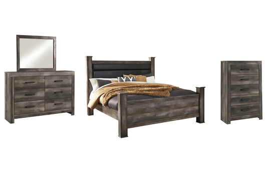 Wynnlow King Poster Bed with Mirrored Dresser and Chest Furniture Mart -  online today or in-store at our location in Duluth, Ga. Furniture Mart Georgia. View our lowest price today. Shop Now. 