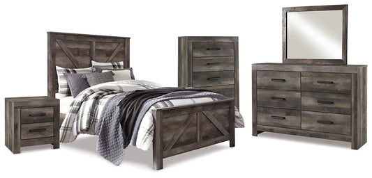 Wynnlow Queen Crossbuck Panel Bed with Mirrored Dresser, Chest and Nightstand Furniture Mart -  online today or in-store at our location in Duluth, Ga. Furniture Mart Georgia. View our lowest price today. Shop Now. 