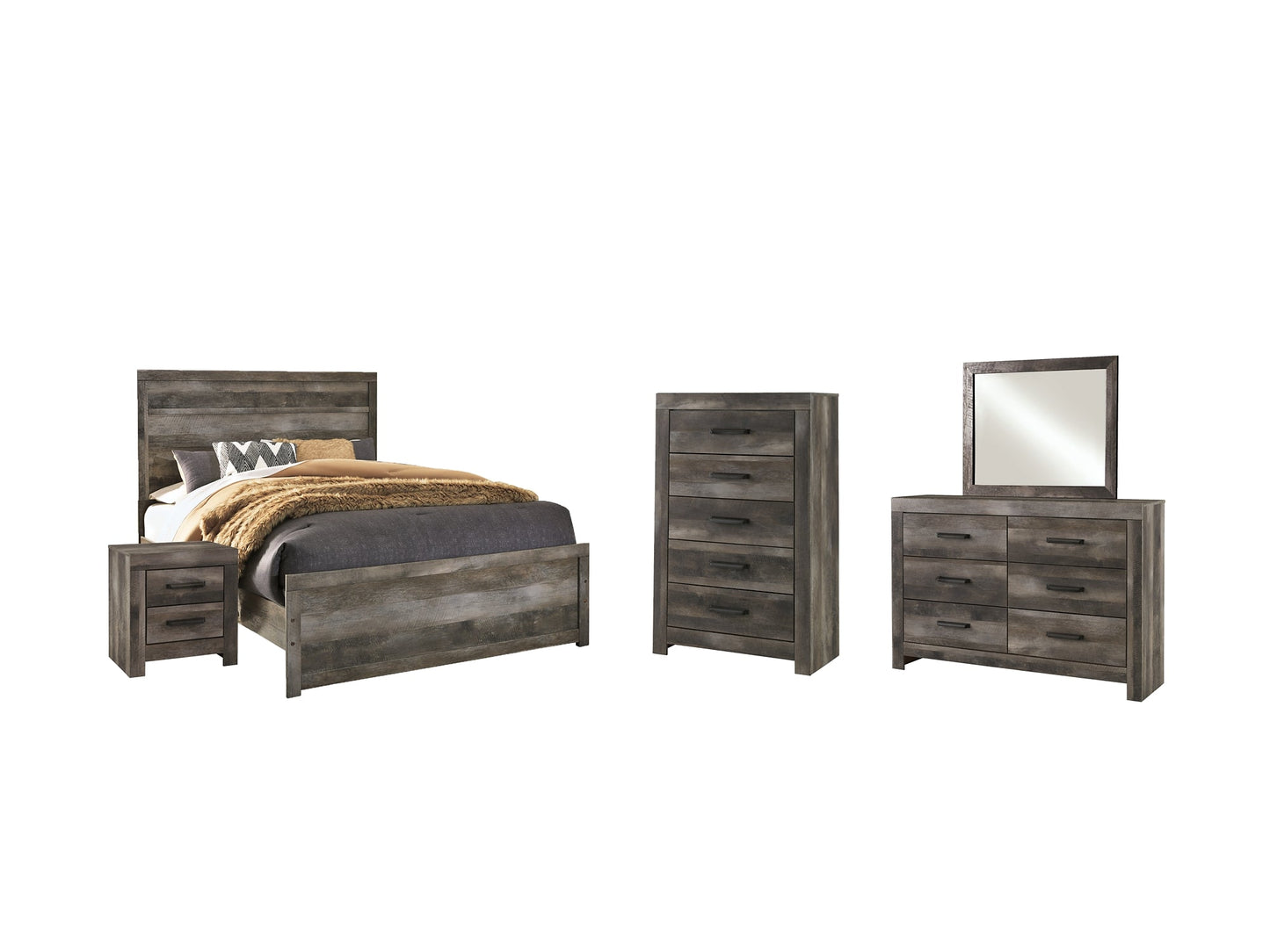 Wynnlow Queen Panel Bed with Mirrored Dresser, Chest and Nightstand Furniture Mart -  online today or in-store at our location in Duluth, Ga. Furniture Mart Georgia. View our lowest price today. Shop Now. 