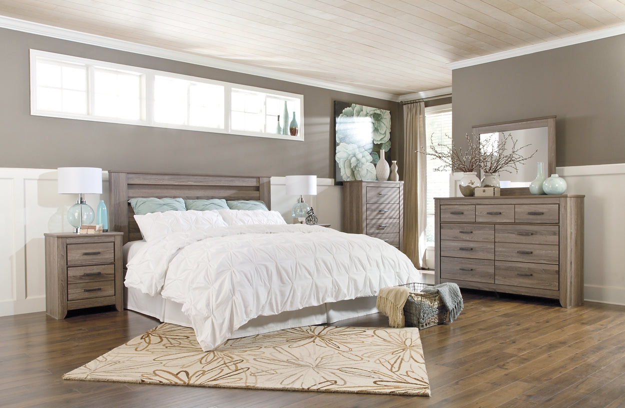 Zelen King/California King Panel Headboard with Mirrored Dresser, Chest and 2 Nightstands Furniture Mart -  online today or in-store at our location in Duluth, Ga. Furniture Mart Georgia. View our lowest price today. Shop Now. 
