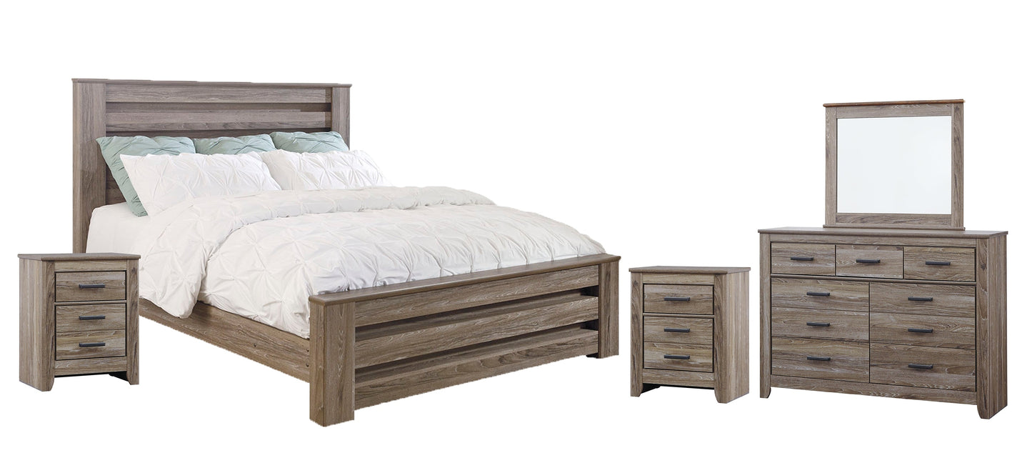 Zelen King Panel Bed with Mirrored Dresser and 2 Nightstands Furniture Mart -  online today or in-store at our location in Duluth, Ga. Furniture Mart Georgia. View our lowest price today. Shop Now. 