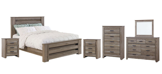 Zelen Queen Panel Bed with Mirrored Dresser, Chest and 2 Nightstands Furniture Mart -  online today or in-store at our location in Duluth, Ga. Furniture Mart Georgia. View our lowest price today. Shop Now. 