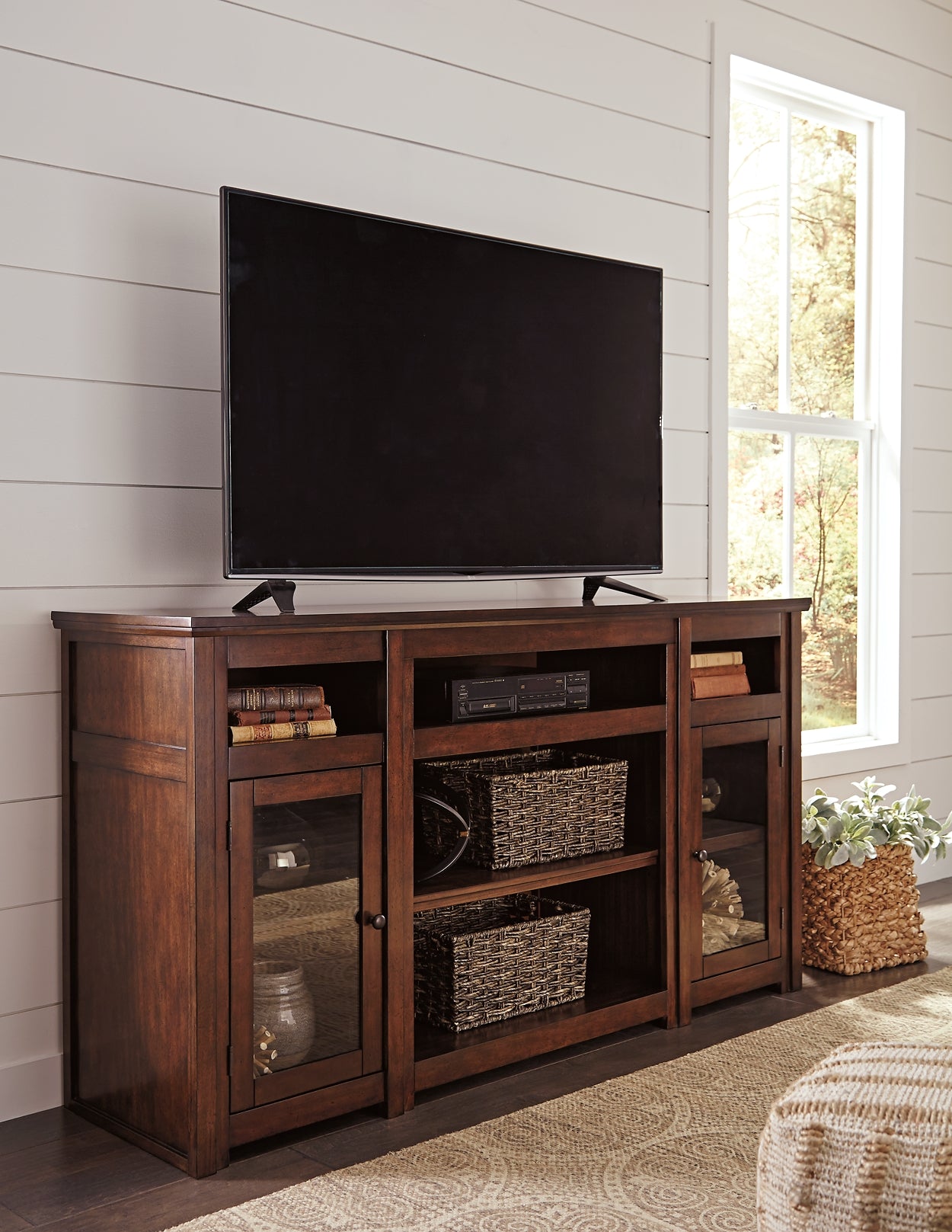 Harpan XL TV Stand w/Fireplace Option Furniture Mart -  online today or in-store at our location in Duluth, Ga. Furniture Mart Georgia. View our lowest price today. Shop Now. 