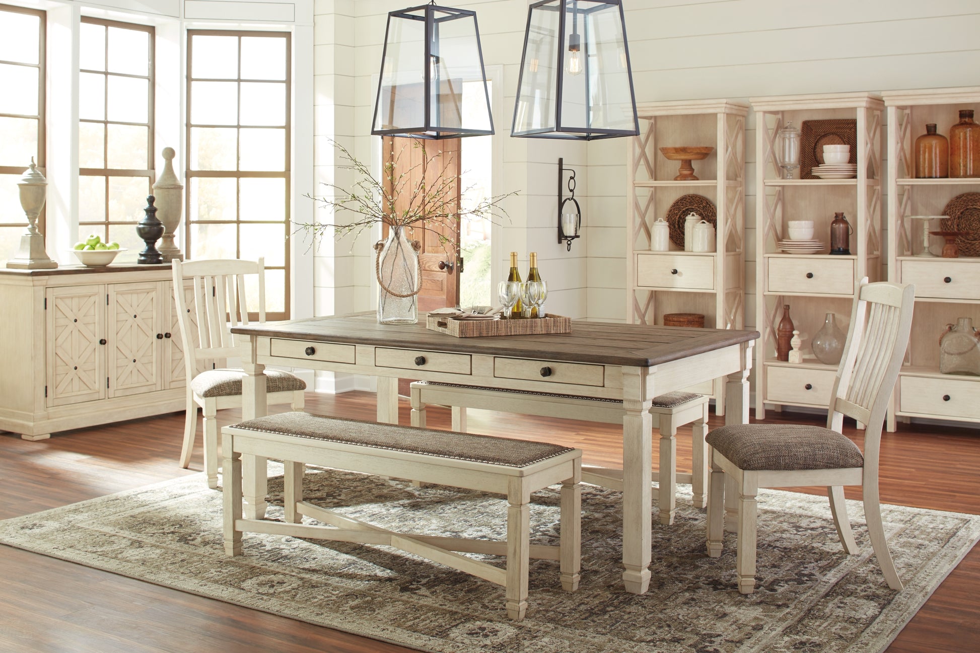 Bolanburg table with bench hotsell