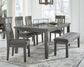 Hallanden Dining Table and 4 Chairs and Bench Furniture Mart -  online today or in-store at our location in Duluth, Ga. Furniture Mart Georgia. View our lowest price today. Shop Now. 