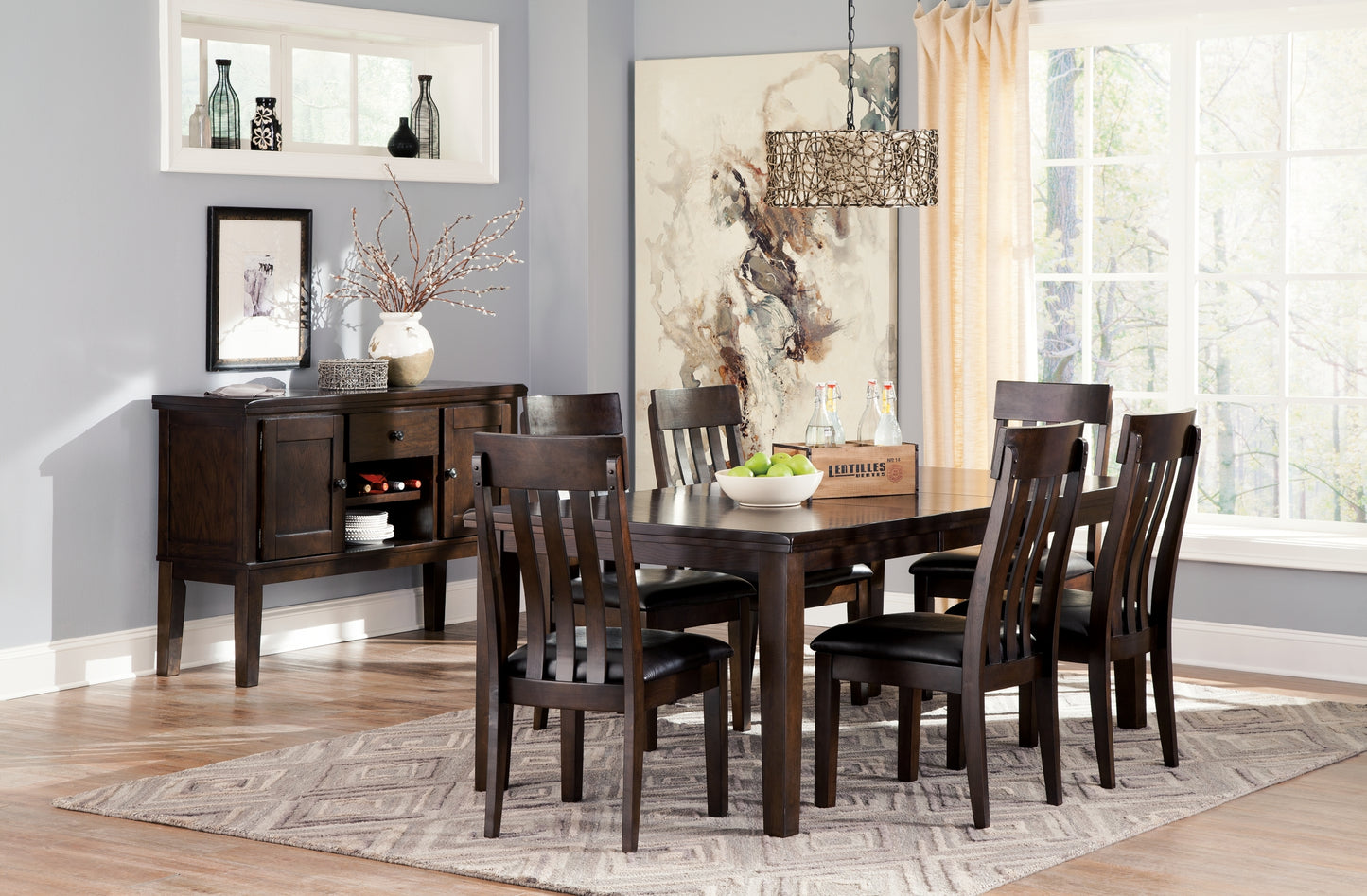 Haddigan Dining Table and 6 Chairs with Storage Furniture Mart -  online today or in-store at our location in Duluth, Ga. Furniture Mart Georgia. View our lowest price today. Shop Now. 