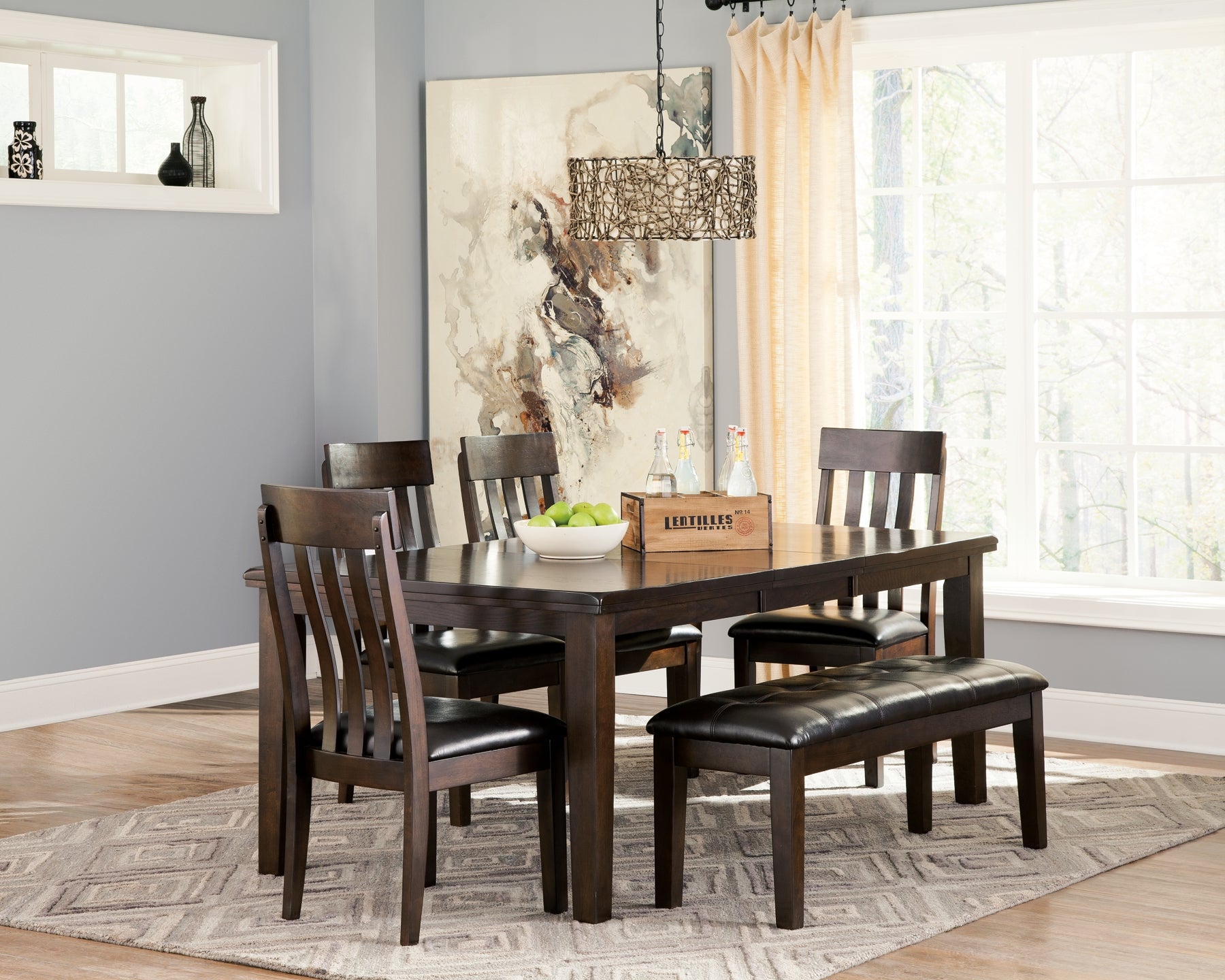 Haddigan Dining Table and 4 Chairs and Bench Furniture Mart -  online today or in-store at our location in Duluth, Ga. Furniture Mart Georgia. View our lowest price today. Shop Now. 