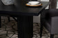 Catherine Rectangular Double Pedestal Dining Table Black