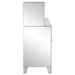 Yvaine 2-door Mirrored Wine Cabinet with Faux Crystal Inlay Silver