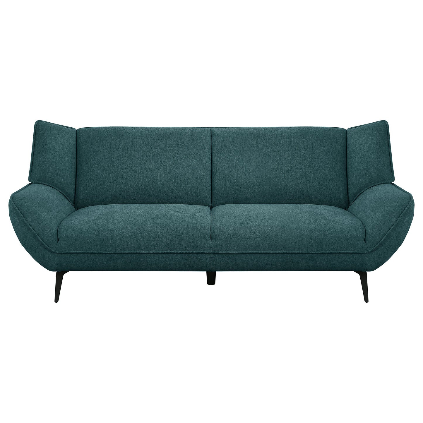 Acton 2-piece Upholstered Flared Arm Sofa Set Teal Blue