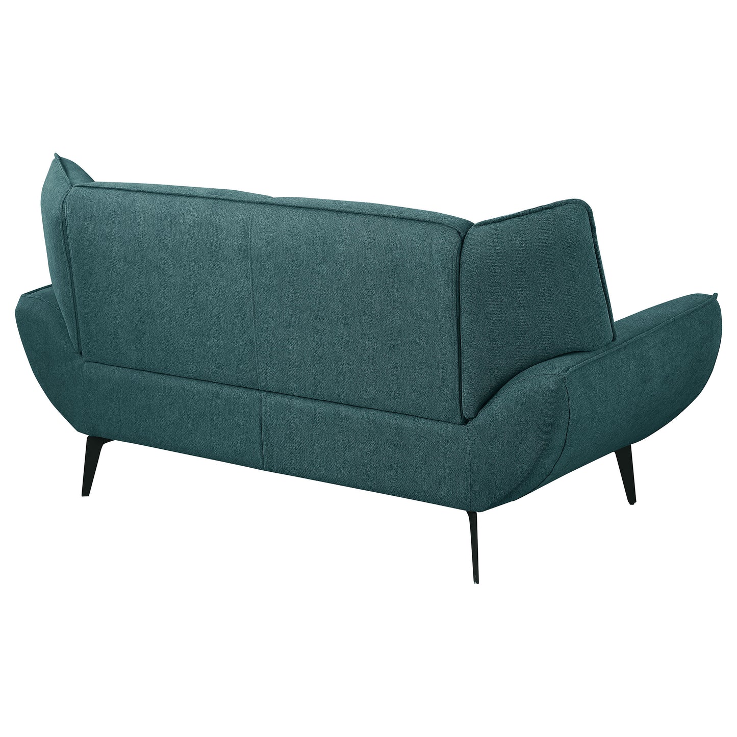 Acton Upholstered Flared Arm Loveseat Teal Blue