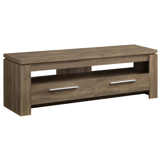 Elkton 2-drawer Engineered Wood 59" TV Stand Weathered Brown