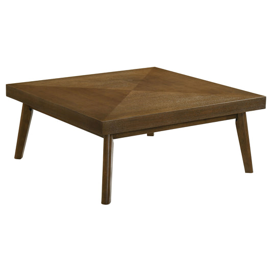 Westerly Square Wood Coffee Table Walnut Brown