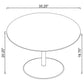 Ganso Round Metal Coffee Table with Tempered Glass Top Black