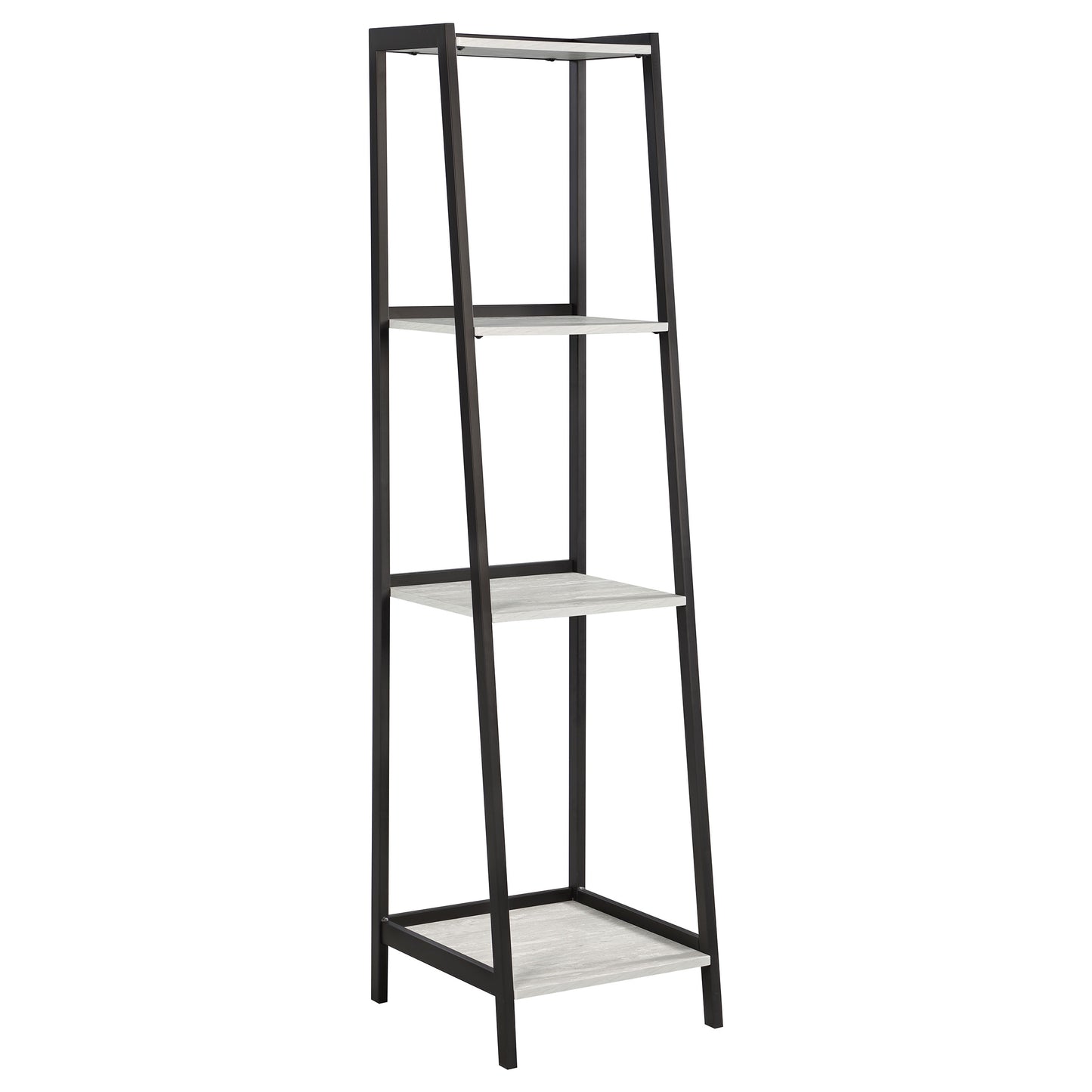Pinckard 3-piece Ladder Desk Set Grey Stone and Black